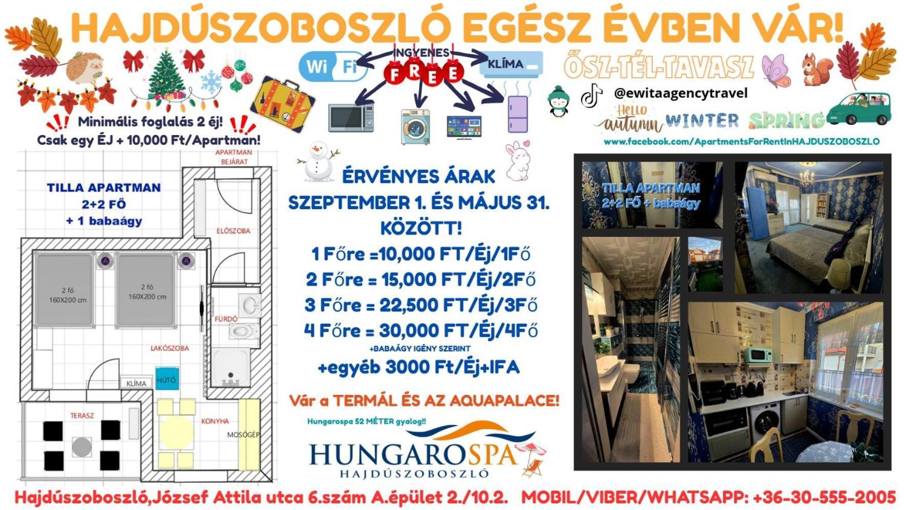 Tilla Apartman Hajdúszoboszló Extérieur photo